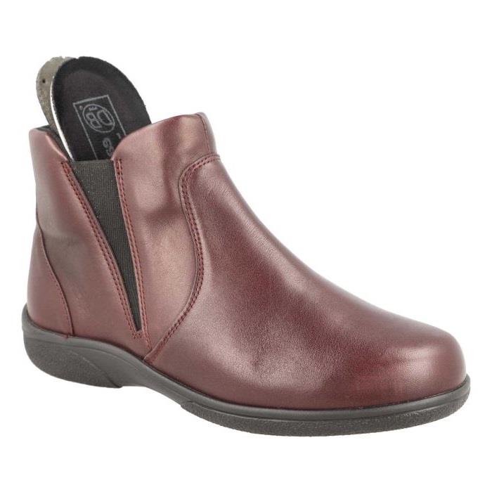 Women's Wide Fit DB Daylily Boots in Black Leather - Image 1
