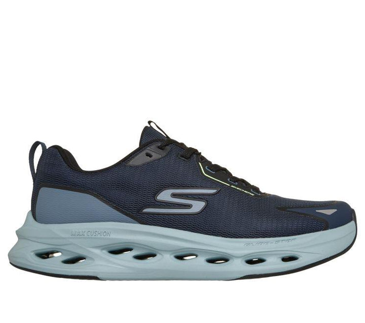 Men's Wide Fit Skechers 220417 Max Cushioning Glide Step Tukker Trainers in Navy/Blue - Image 1