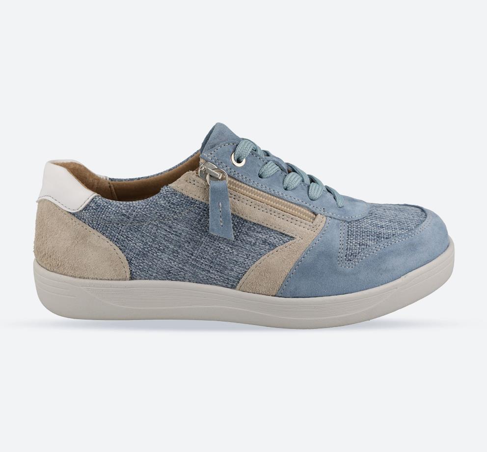 Women's Wide Fit DB Cedar Shoes in Black / Grey Suede - Image 1