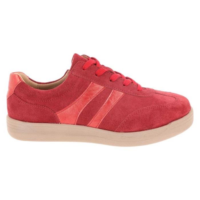 Women's Wide Fit DB Hannah Lace Up Trainers in Black Suede - Image 1