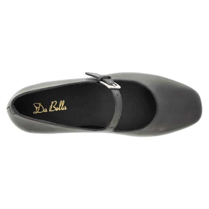 Women's Wide Fit DB Sirius Court Shoes in Black Leather - Image 1