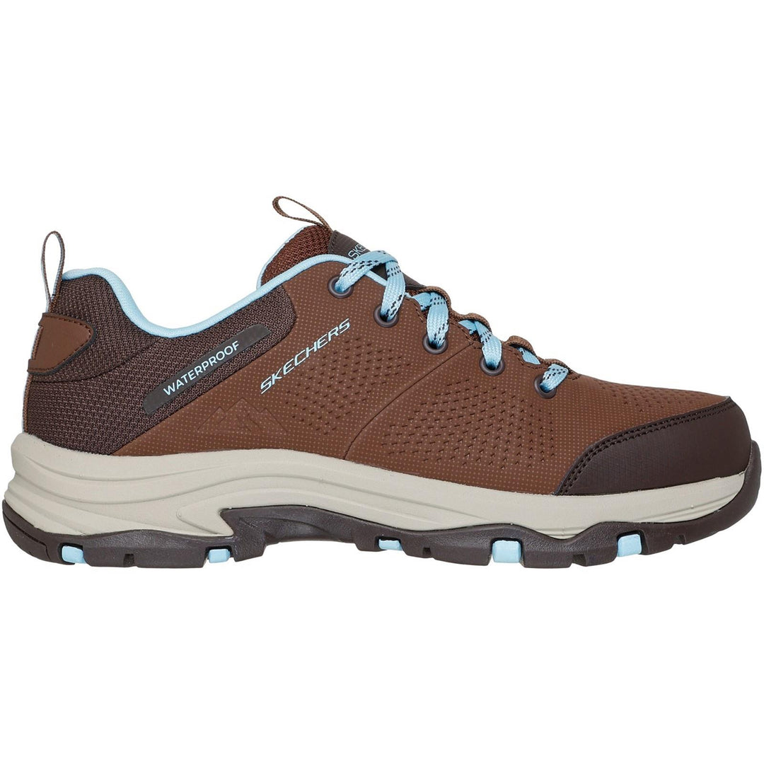 Women's Relaxed Fit Skechers 180119 Waterproof Trego Trail Destiny Trainers in Chocolate - Image 8