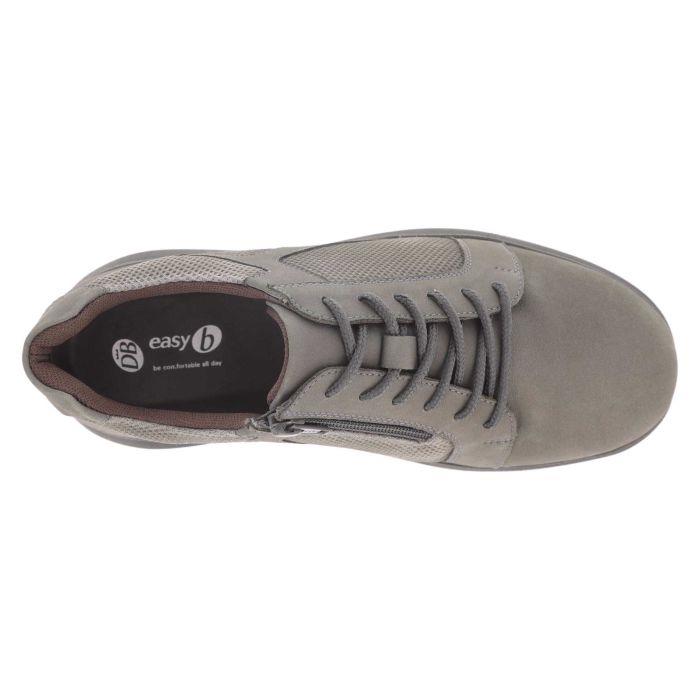 Men's Wide Fit DB Samuel Zip/Lace Up Trainers in Black Leather / Black Mesh - Image 1