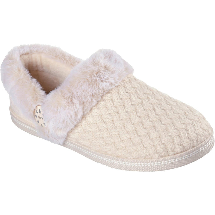Women's Wide Fit Skechers 169041 Cozy Campfire Frosty Promise Slippers in Black - Image 1