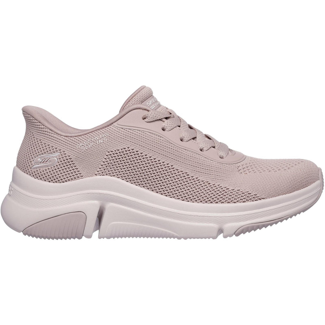 Women's Wide Fit Skechers 117587 Slip-ins Bobs Sport Sparrow Flex Trainers in Blush - Image 2