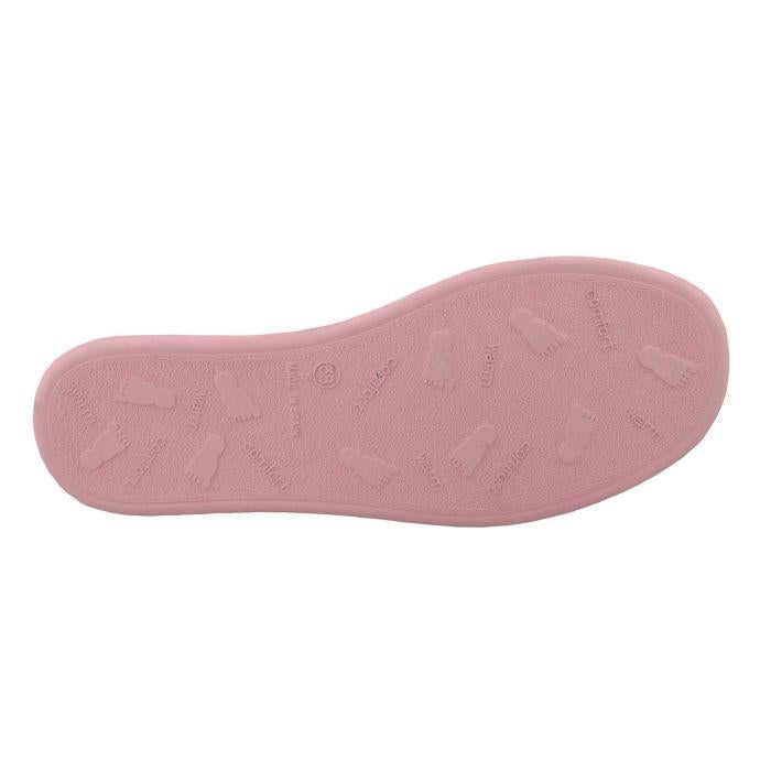 Women's Wide Fit DB Gill Buckle Mule Slippers in Pink Fleece - Image 7