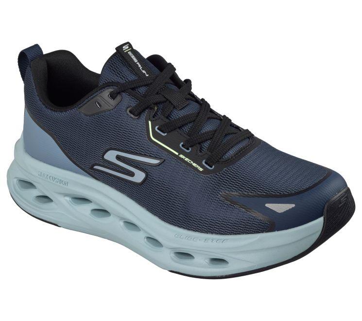 Men's Wide Fit Skechers 220417 Max Cushioning Glide Step Tukker Trainers in Navy/Blue - Image 3