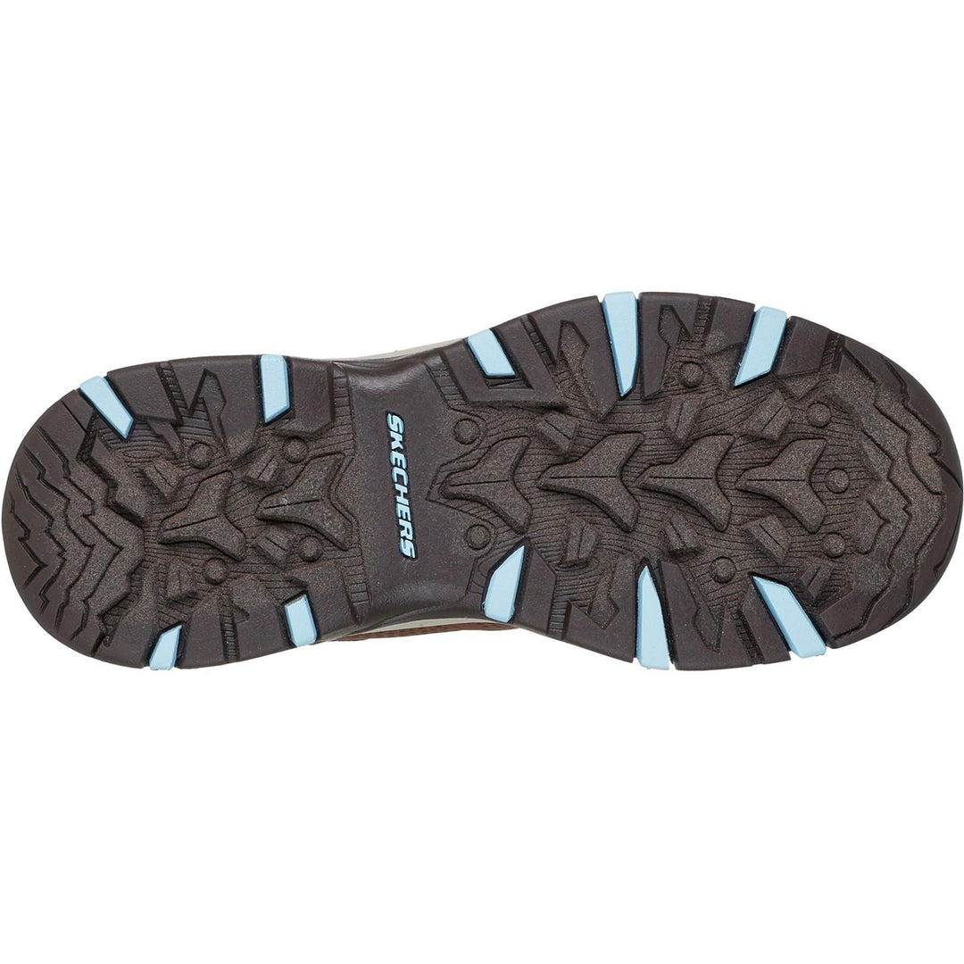 Women's Relaxed Fit Skechers 180119 Waterproof Trego Trail Destiny Trainers in Chocolate - Image 12