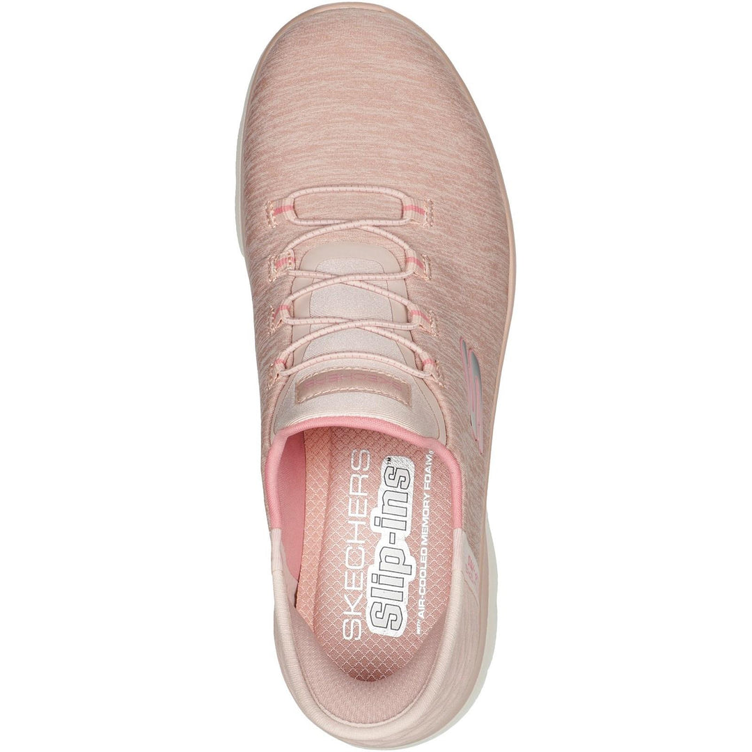 Women's Wide Fit Skechers 149937 Slip-ins Summits Dazzling Trainers in Grey/Multi - Image 10
