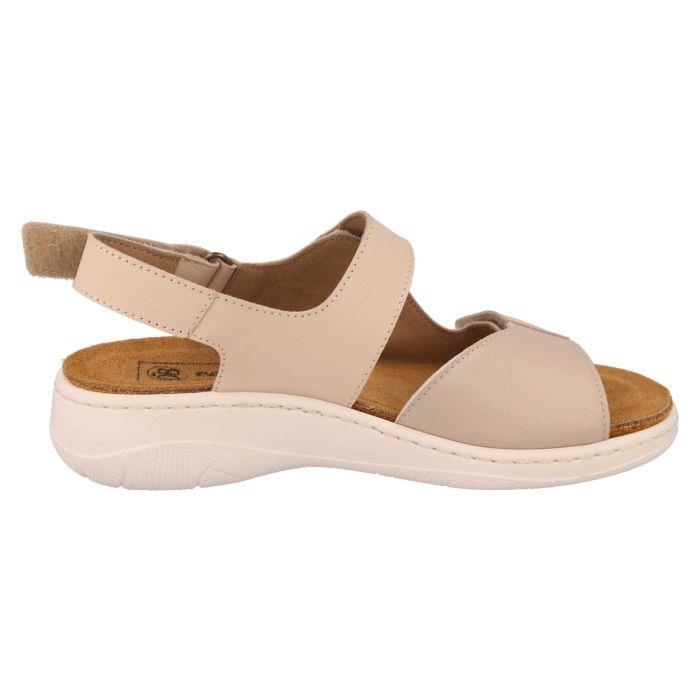 Women's Wide Fit DB Mallow Sandals in Navy Leather - Image 9