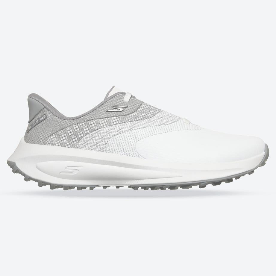 Men's Wide Fit Skechers Slip-ins 214153W Golf Waterproof Flow SI Trainers in White - Image 1