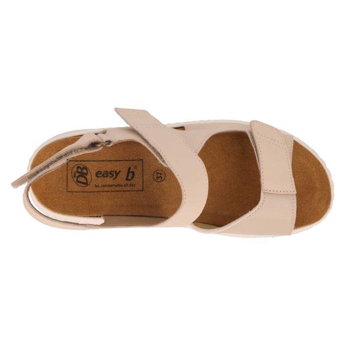 Women's Wide Fit DB Mallow Sandals in Navy Leather - Image 1