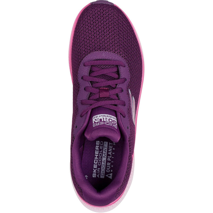 Women's Wide Fit Skechers 128621 Go Run Consistent 2.0 Fast Pace Trainers in Plum - Image 1