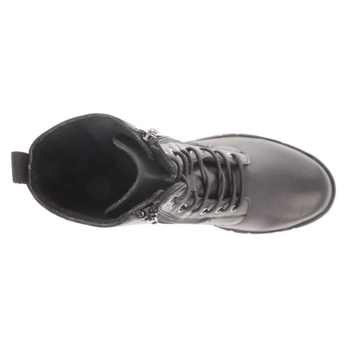 Women's Wide Fit DB Cirrus Lace Up Boots in Black Leather - Image 1