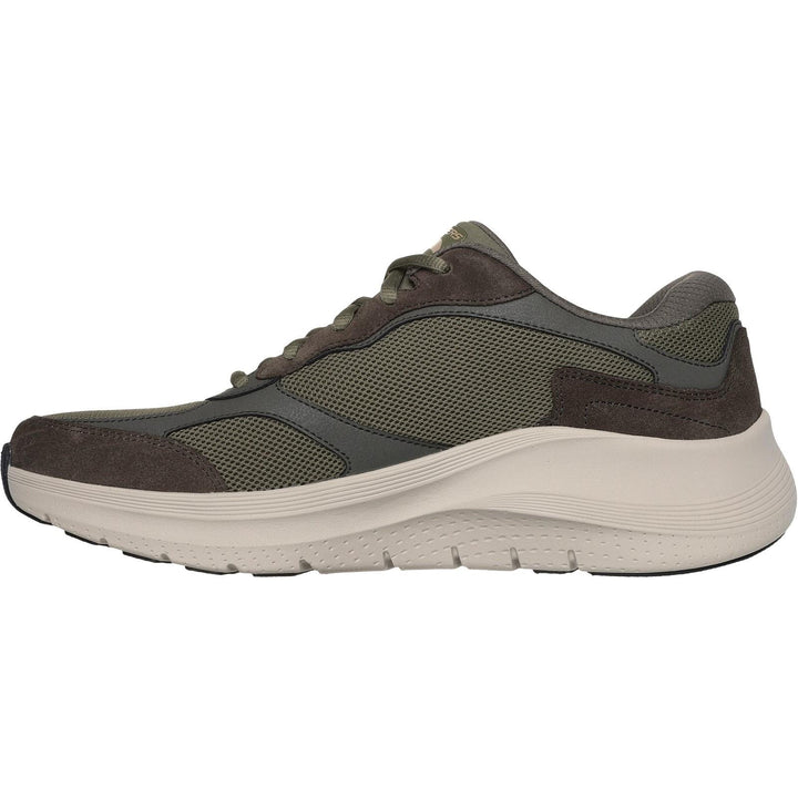 Men's Wide Fit 232702 Skechers Arch Fit 2.0 The Keep Walking Trainers in Olive - Image 1
