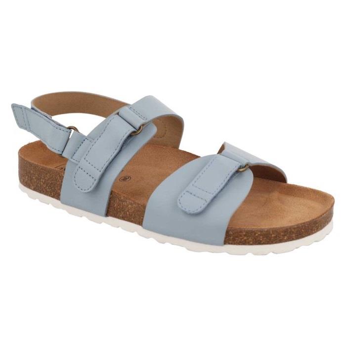 Women's Wide Fit DB Nettle Sandals in Tan Leather - Image 1