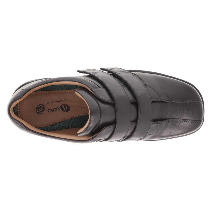 Men's Wide Fit DB Conrad Shoes in Black Leather - Image 1