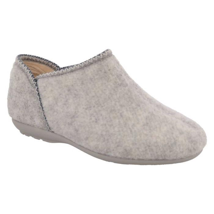 Women's Wide Fit DB Reedmace Ankle Slippers in Lilac Felt - Image 1