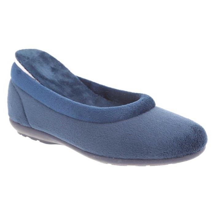 Women's Wide Fit DB Jade Slippers in Green Velour - Image 1