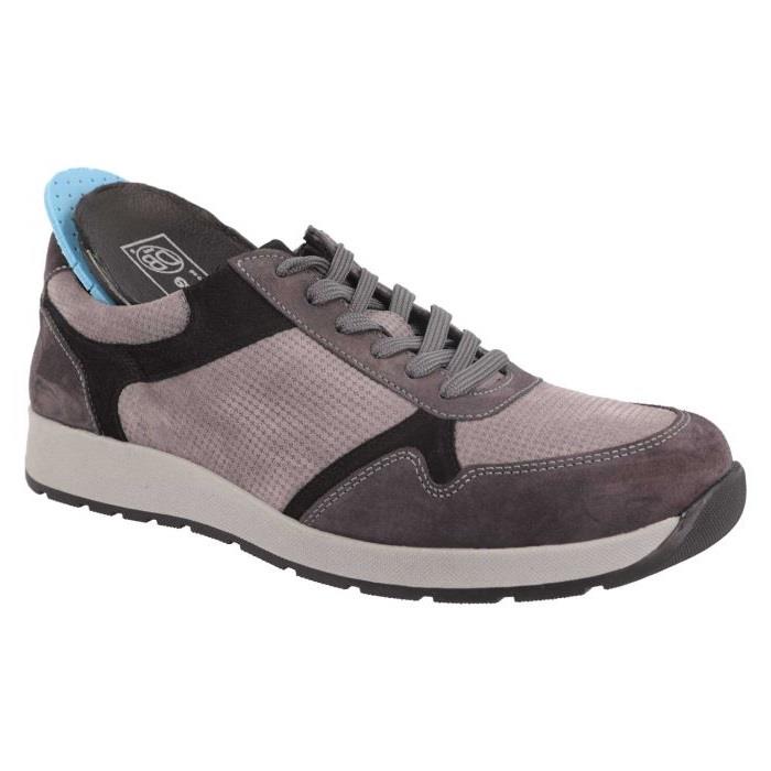 Men's Wide Fit DB Hector Trainers in Black Suede - Image 11