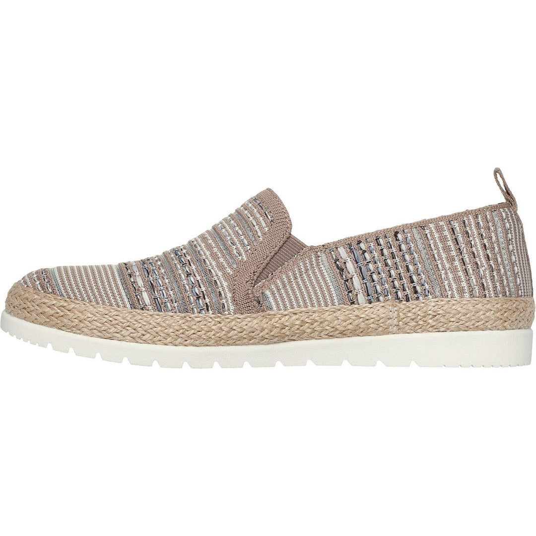 Women's Wide Fit Skechers 113982 Bobs Flexpadrille 3.0 Island Muse Espadrille Slippers
