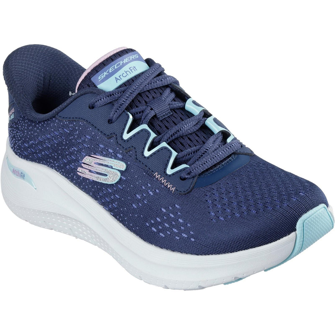 Women's Wide Fit Skechers 150333 Slip-ins Arch Fit 2.0 Fresh Space Trainers