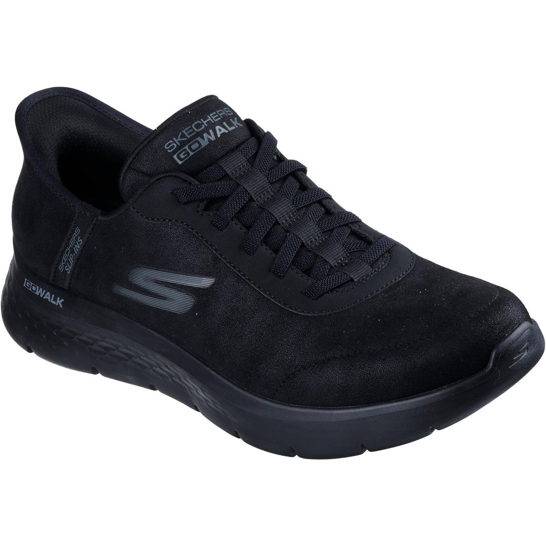 Men's Wide Fit Skechers 216326 Slip-ins Go Walk Flex Smooth Motion Trainers in Black - Image 3