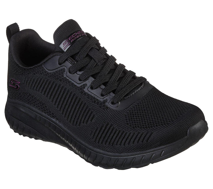 Skechers 117209 Extra Wide Bobs Squad Chaos Face Off Trainers Black-2