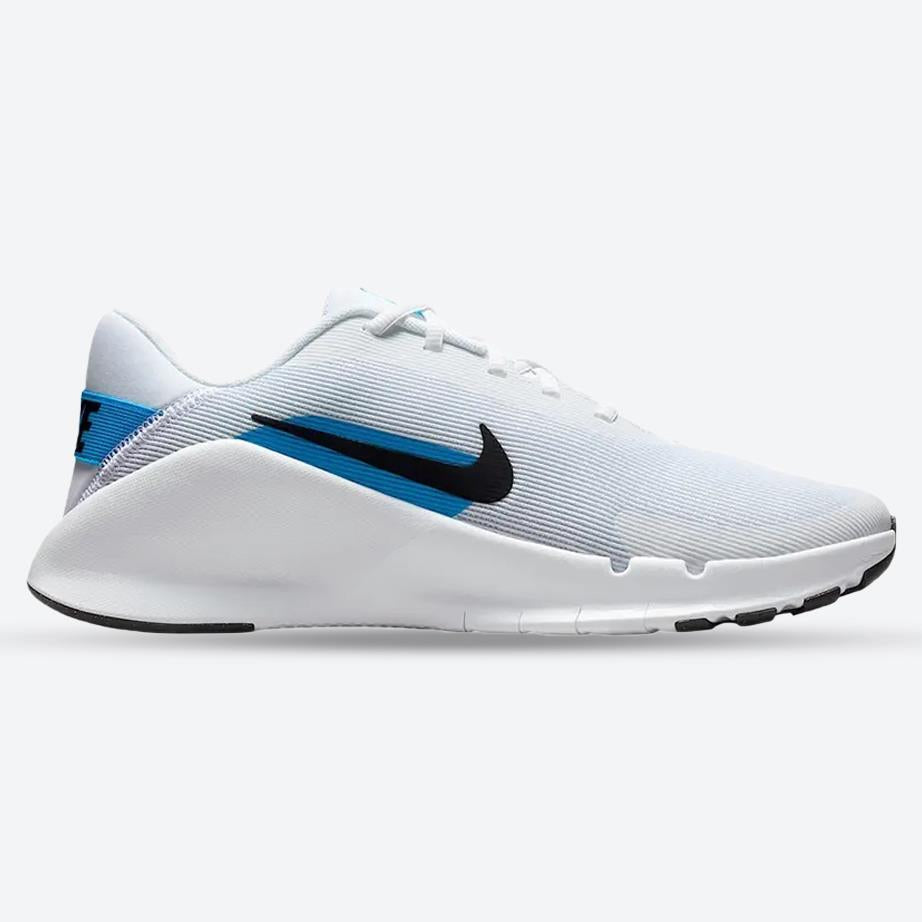 Men's Wide Fit Nike Flex HV9977-101 Running Trainers in White/Black Blue - Image 1