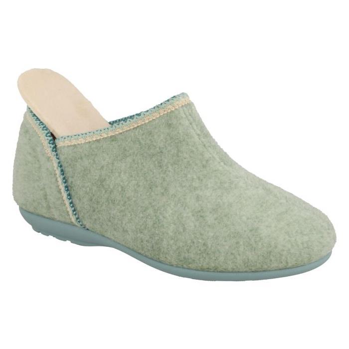 Women's Wide Fit DB Reedmace Ankle Slippers in Lilac Felt - Image 11