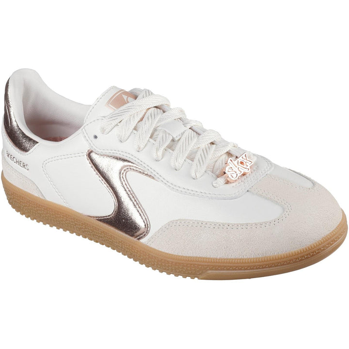 Women's Wide Fit Skechers 185236 Hotshot Cool Glow Trainers in Black/Silver - Image 1