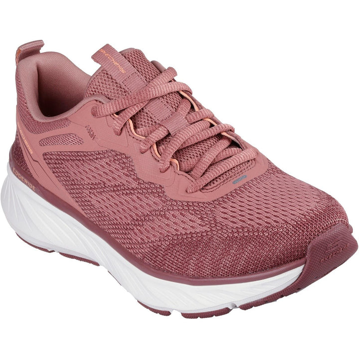 Women's Relaxed Fit Skechers 150471 Edgeride Power Flow Trainers in Black/Lavender - Image 1
