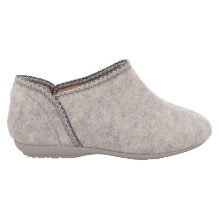 Women's Wide Fit DB Reedmace Ankle Slippers in Lilac Felt - Image 1