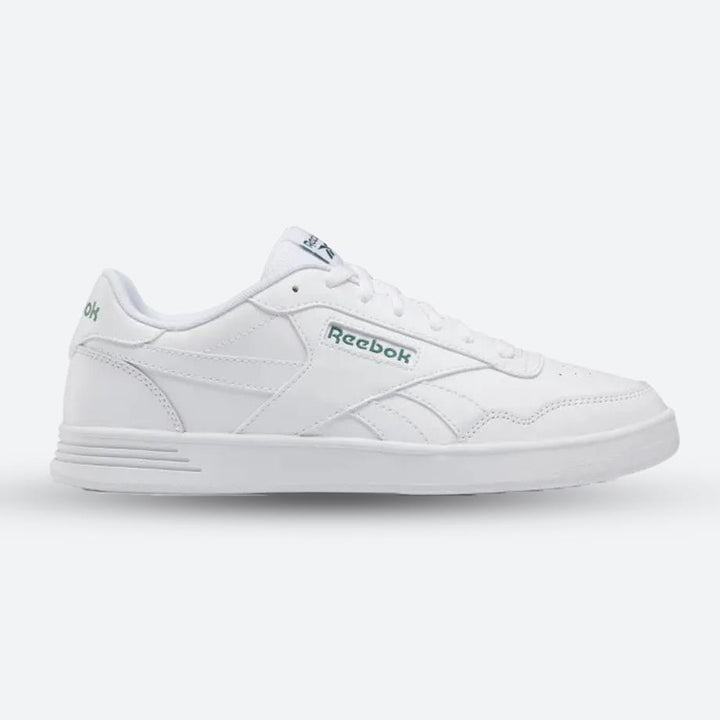 Mens Wide Fit Reebok Court Advance Trainers in White/White/Clogrn - Image 1