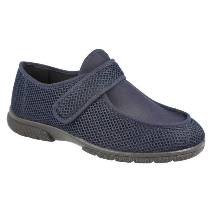 Men's Wide Fit DB Jamie Shoes in Black Stretch Textile - Image 9