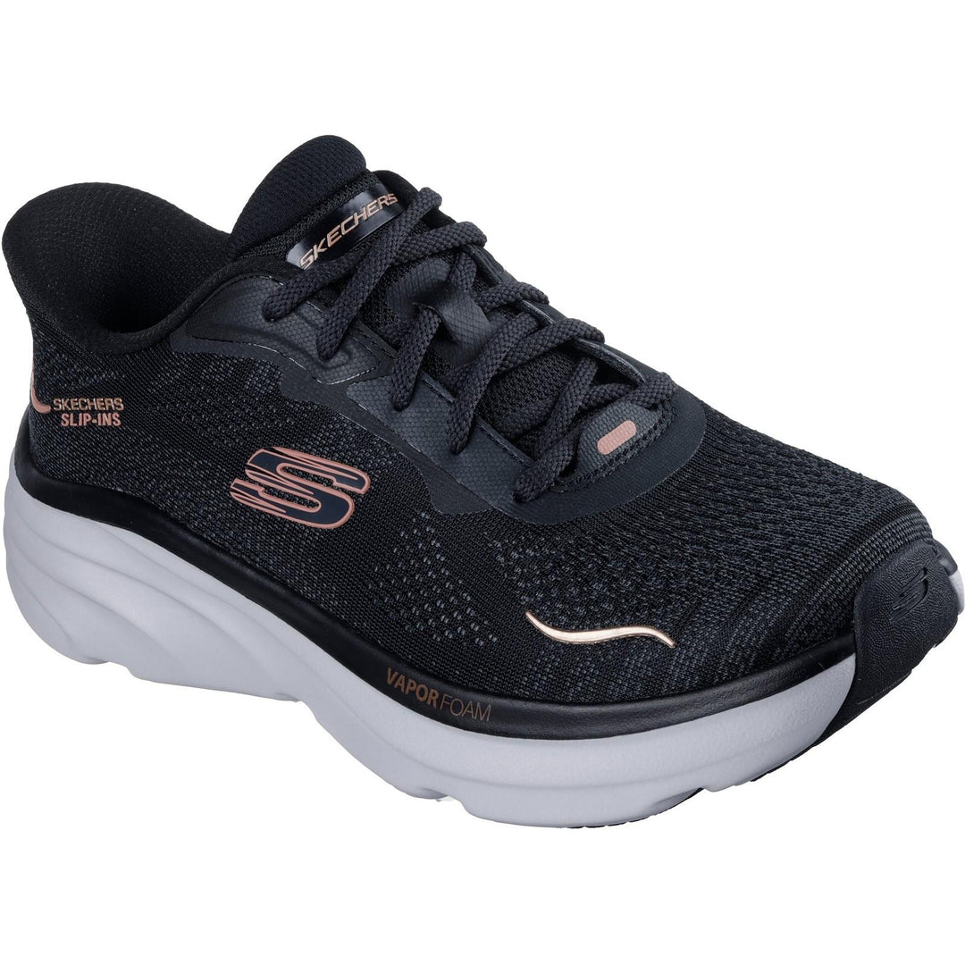 Women's Relaxed Fit Skechers 150585 Slip-ins D'lux Vapor Trainers in Black - Image 3