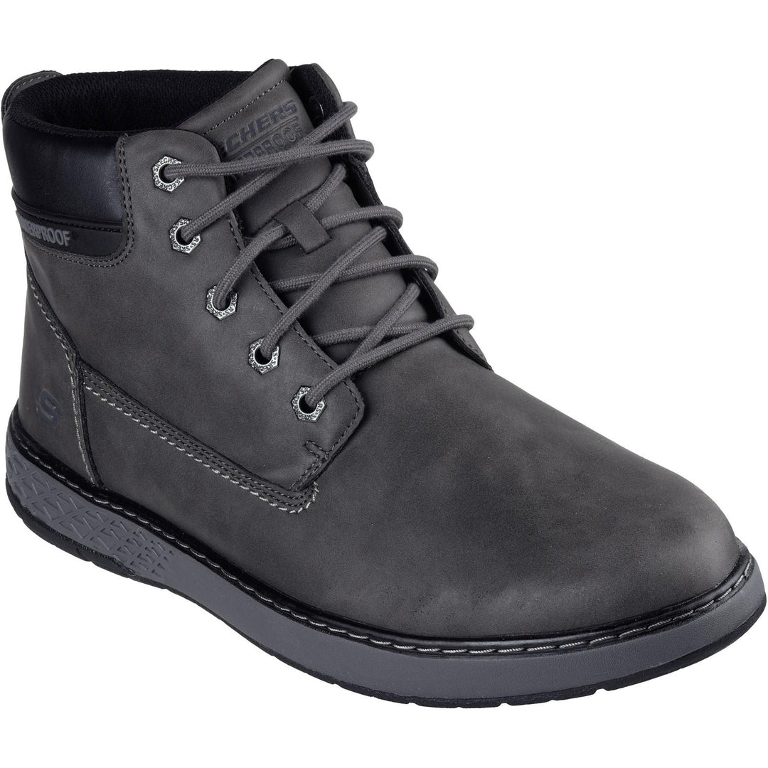 Men's Relaxed Fit Skechers 205235 Garlan Deno Waterproof Boots