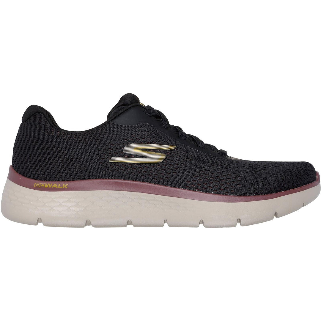 Men's Wide Fit Skechers 216479 Go Walk Flex Brennen Trainers in Black/Multi - Image 2