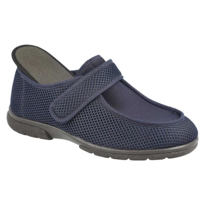 Men's Wide Fit DB Jamie Shoes in Black Stretch Textile - Image 1