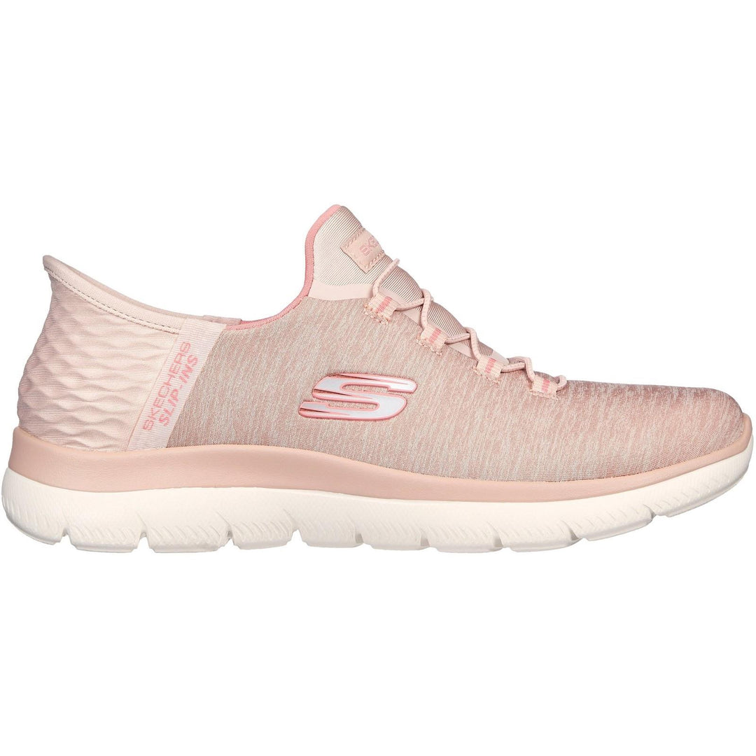 Women's Wide Fit Skechers 149937 Slip-ins Summits Dazzling Trainers in Grey/Multi - Image 7