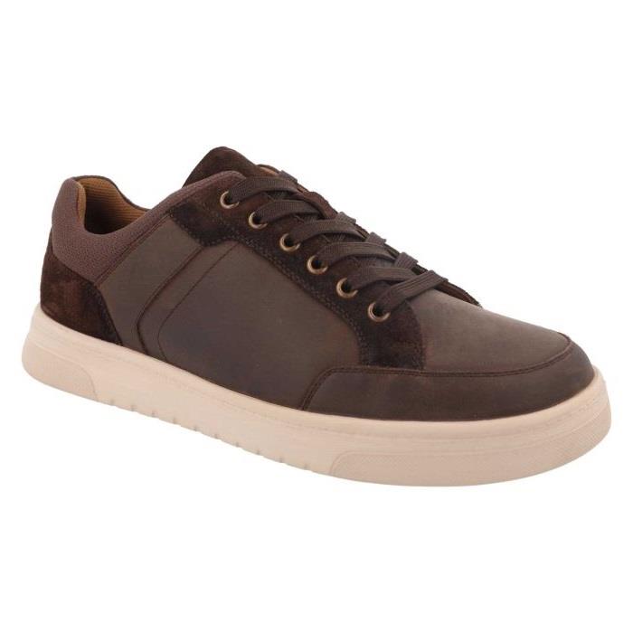 Men's Wide Fit DB Albie Shoes in Navy Leather / Navy Suede - Image 8