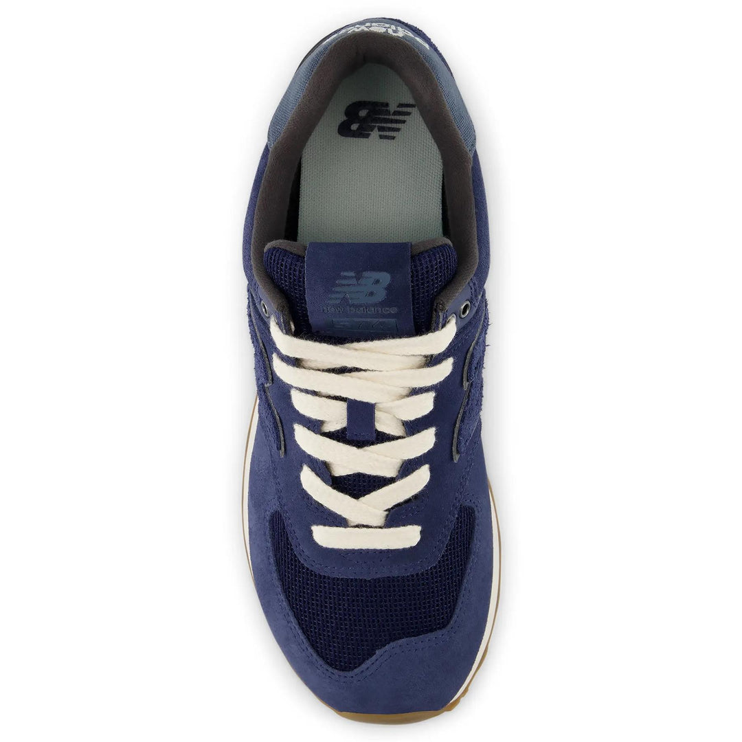 Mens Wide Fit New Balance U5747FO Trainers in Navy - Image 2