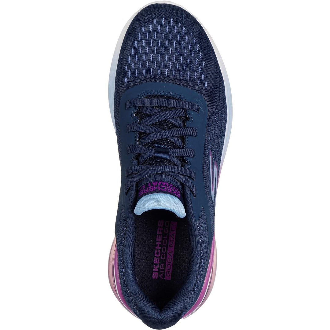 Women's Wide Fit Skechers 124375 Go Walk Air 3.0 Trainers in Navy/Purple - Image 5