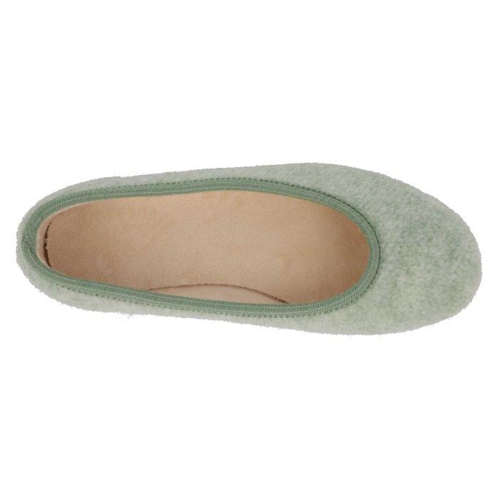 Women's Wide Fit DB Luella Pump Slippers in Mint Green Felt - Image 1