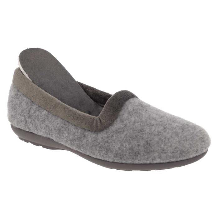 Women's Wide Fit DB Celia Slippers in Navy Felt - Image 11