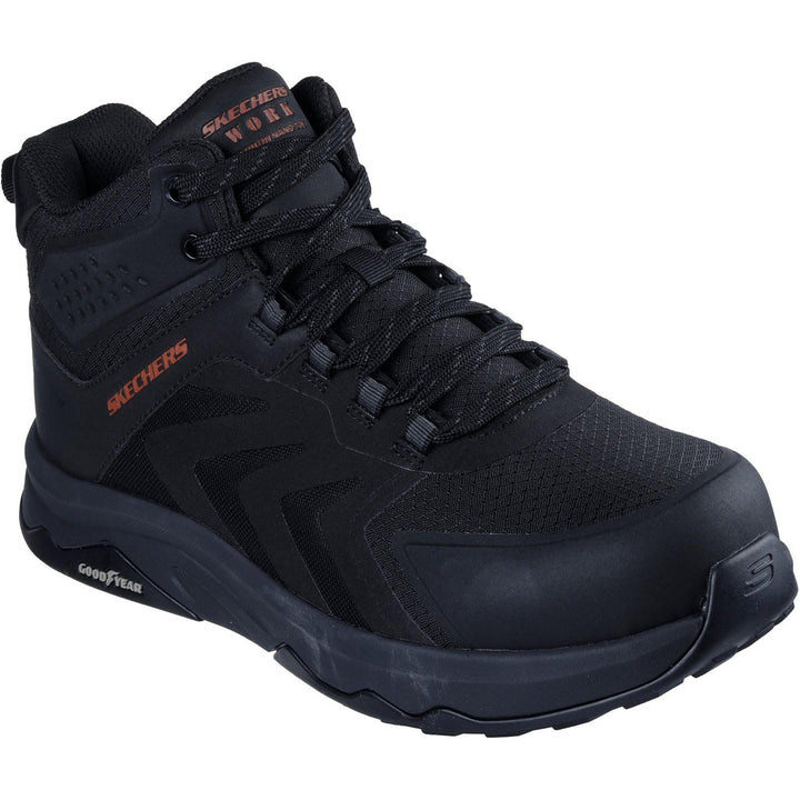 Men's Wide Fit Skechers 200256EC Work Speed Flex Trekker Boots in Black/Red - Image 1