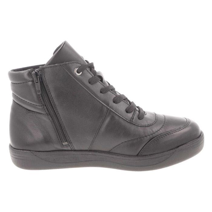 Women's Wide DB Fit Amber Ankle Zip Boots in Black Leather - Image 1