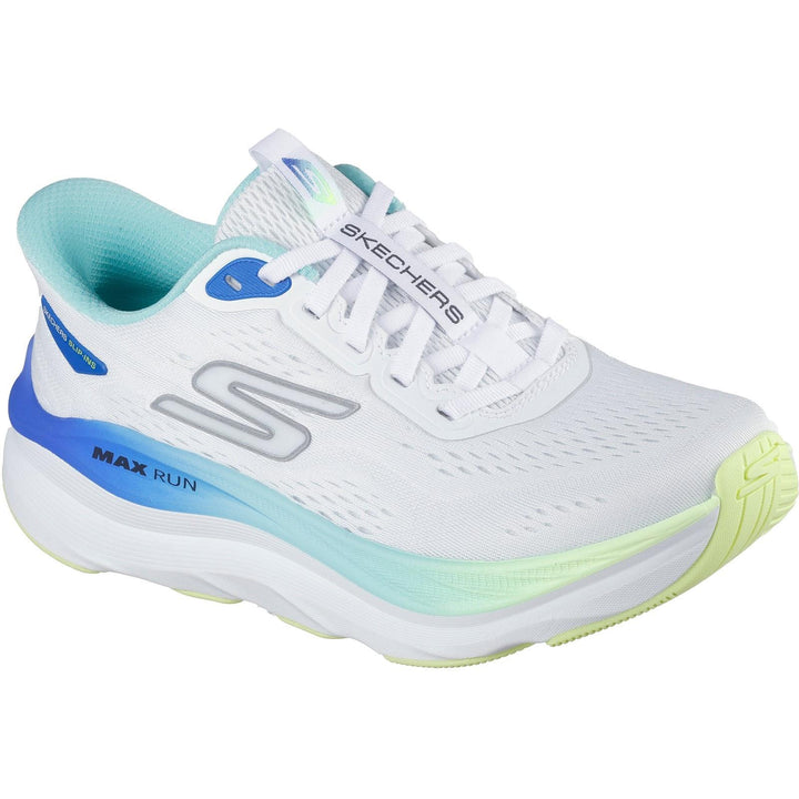 Women's Wide Fit Skechers 129200 Slip-ins Max Run Trainers in White/Multi - Image 1