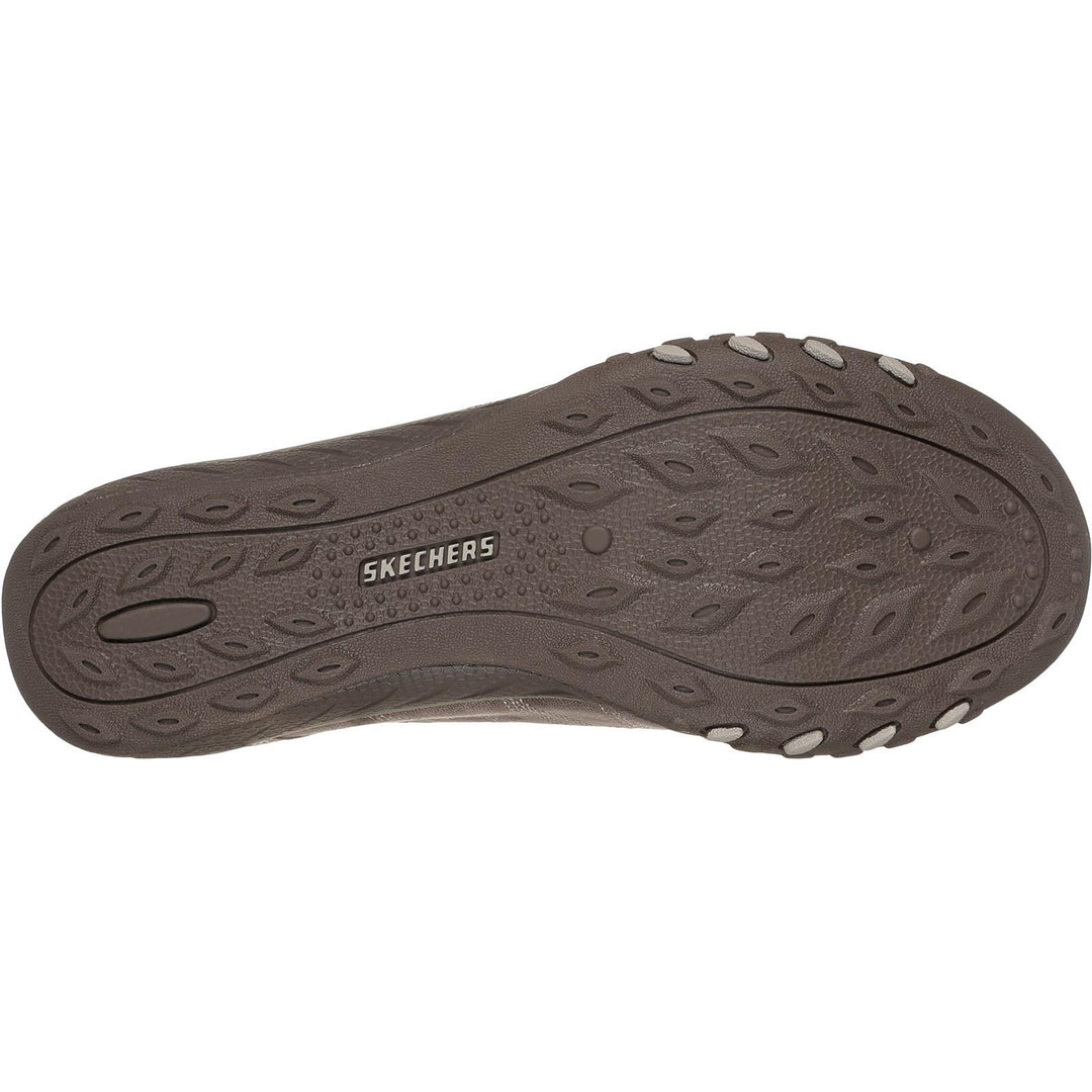 Women's Relaxed Fit Skechers 100615 Slip-ins Breathe Easy Home Body Shoes in Dark Taupe - Image 6