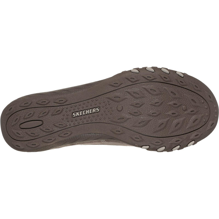 Women's Relaxed Fit Skechers 100615 Slip-ins Breathe Easy Home Body Shoes in Dark Taupe - Image 1